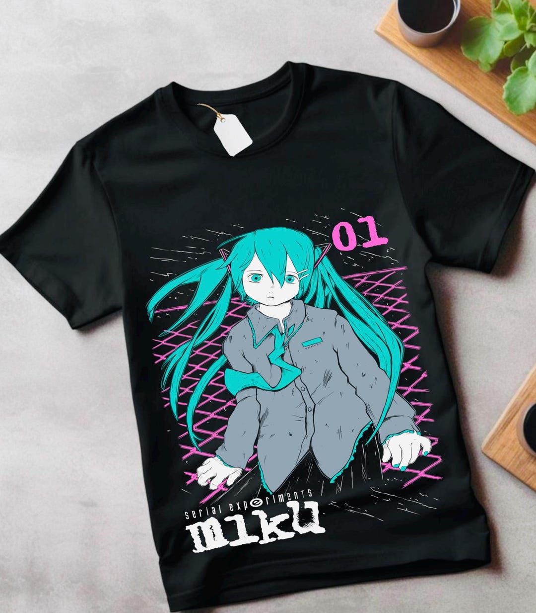 serial experiments lain×NUMBER 3　Tシャツ M serial experiments lain × NUMBER 3】GRAFF BEAR