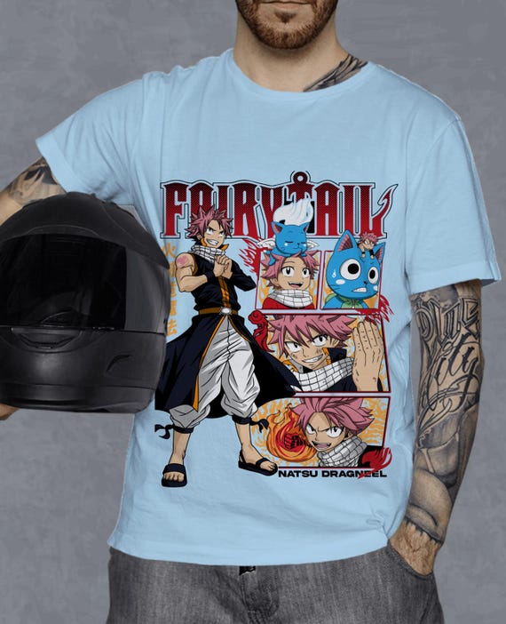 Fairy Tail Natsu Dragneel Shirt, Gray Fullbuster, Gajeel Redfox