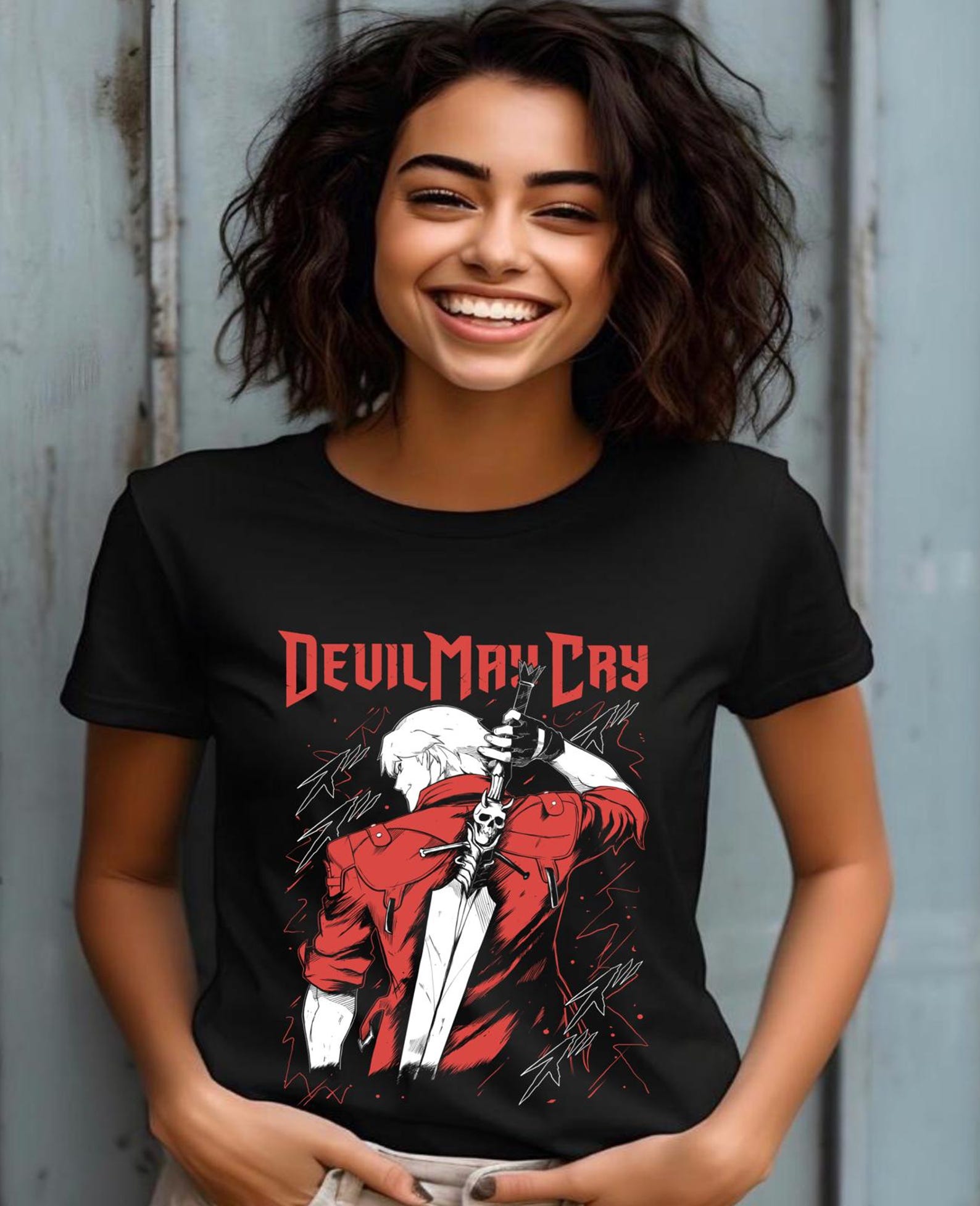 Dante Shooting DMC Premium Unisex T-shirt, May Cry DMC3 Premium Unisex ...