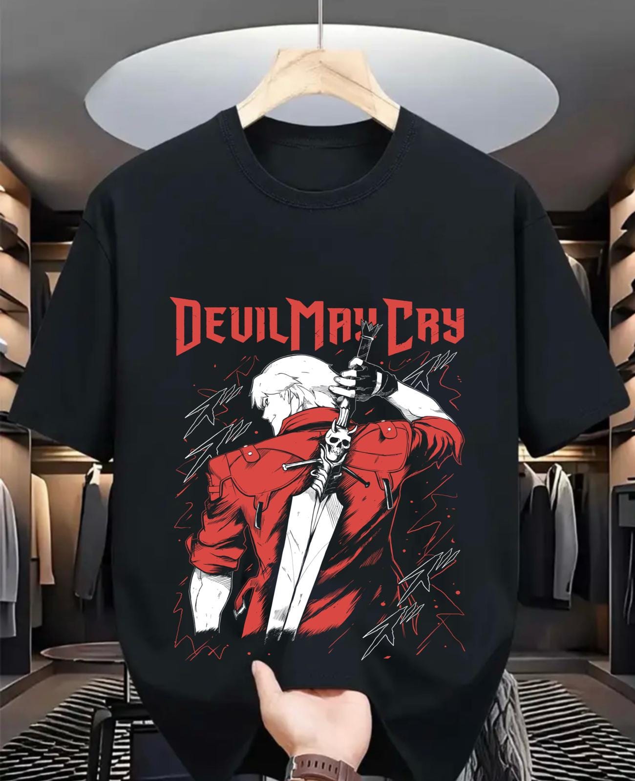 Dante Shooting DMC Premium Unisex T-shirt, May Cry DMC3 Premium Unisex ...