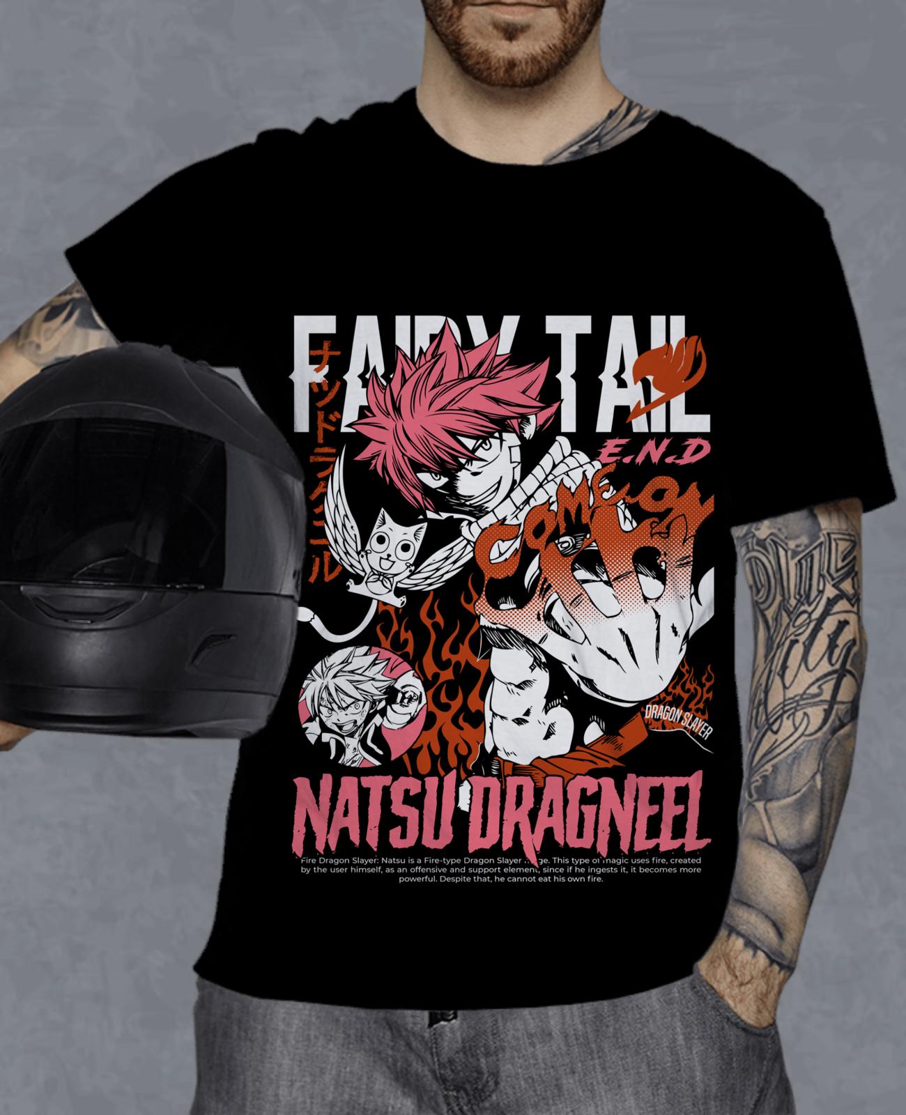 Fairy Tail Natsu Dragneel Shirt, Gray Fullbuster, Gajeel Redfox