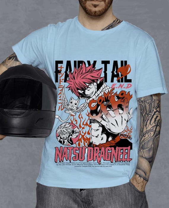 Fairy Tail Natsu Dragneel Shirt, Gray Fullbuster, Gajeel Redfox