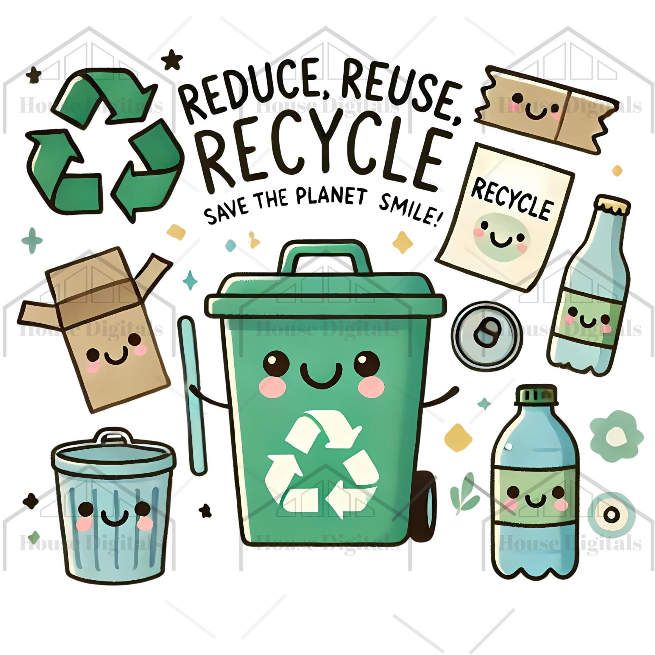 Reduce Reuse Recycle, Earth Day Png, Recycle Png, Shirt Sublimation ...