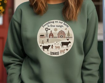Freilandhühner und Kinder Png, Farmleben Png, frische Eier vom Bauernhof Png, Lokale Shirt Sublimation Design, Küken PNG