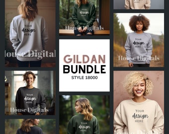 Bundle color pack of high-quality mockups of popular shirts like Bella Canvas, Gildan, and Comfort Colors.