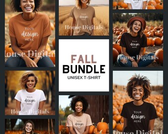 Fall Bundle T-shirt mockups | Bella Canvas mockup | Bundle t-shirt | Gildan Mockup |