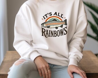Fishing, Freshwater fish Png, Rainbow trout Png, River Shirt Sublimation Design, PNG hobby png, Gift for fisherman, Rainbow png