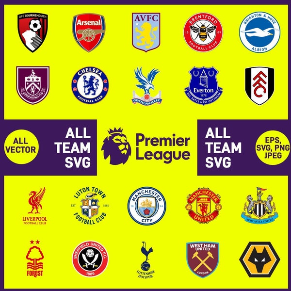Football Leagues, premier, league, english, british, europe SVG, Png, Jpeg, Pdf, Ai