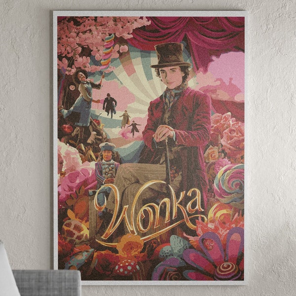 Wonka 2023 | Timothée Chalamet | Vector Poster | Digital Poster | Hand Card