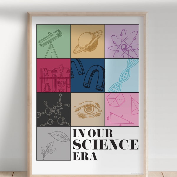 Swiftie Science Era, Middle School Classroom Poster, Swift Teacher Gift, High School Classroom Art, Science Classroom Decor