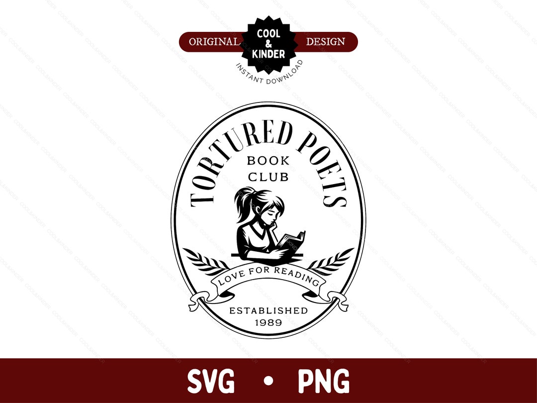 Tortured Poets Book Club Badge SVG PNG Swiftie Gift the Eras Tour Merch