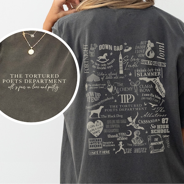 Tortured Poets Department Album Song Track List Graphic Shirt | Song Collage | Concert Tee | TTPD Taylor Fan Gift |