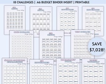 Money Savings Mini Challenge Printable A6 Binder Insert Budgeting Cash Envelope Cash Stuffing Debt Free Planner Sinking Emergency Funds PDF