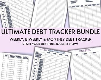 Ultimate Debt Tracker Bundle 2025 Snowball Method Zero Based Budget Printable Editable Planner for Debt Free Journey - Digital PDF Guide