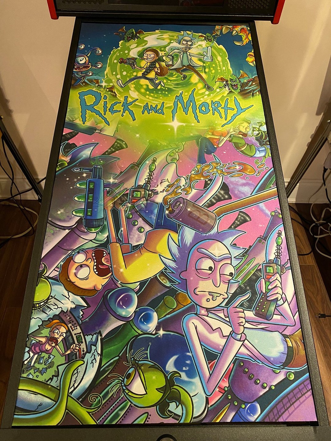 Rick and Morty Pinball Machine Glass Cover dust Cover, Protection, Game