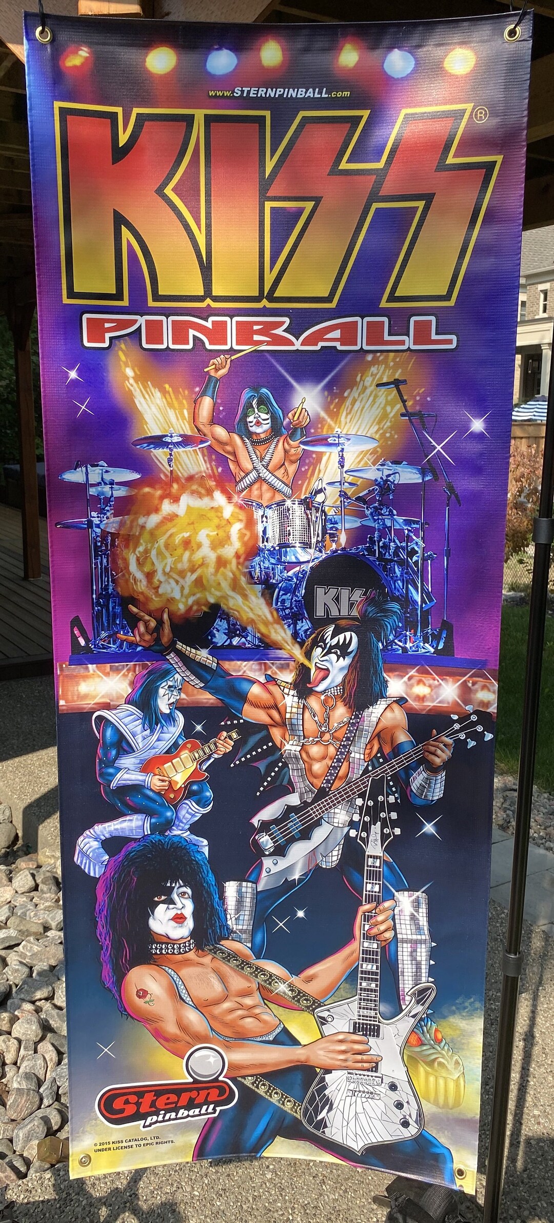 Kiss Pinball Banner 24' X 62' Heavy Vinyl Game Room Etsy