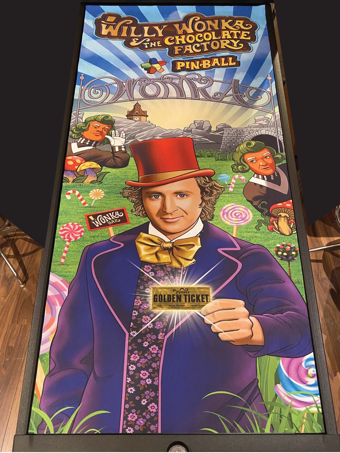 Willy Wonka Pinball Machine Glass Cover dust Cover, Protection, Game
