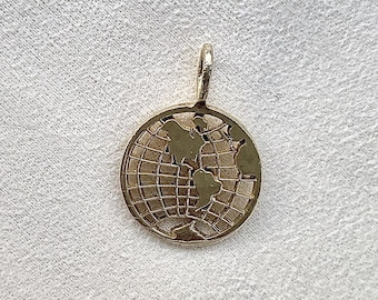 10k Gold Globe Earth Flat