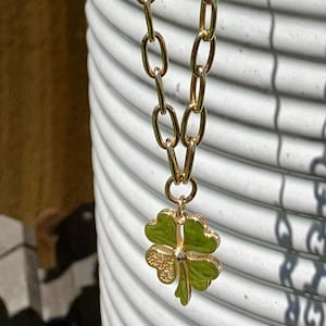 14k Gold Clover Necklace