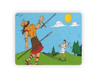 Bible Story Kids&#39; Puzzle, 30pc (David & Goliath)