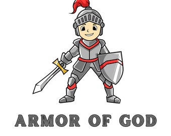 Armor Of God Kids SuperHero SVG PNG PDF Download Sunday School