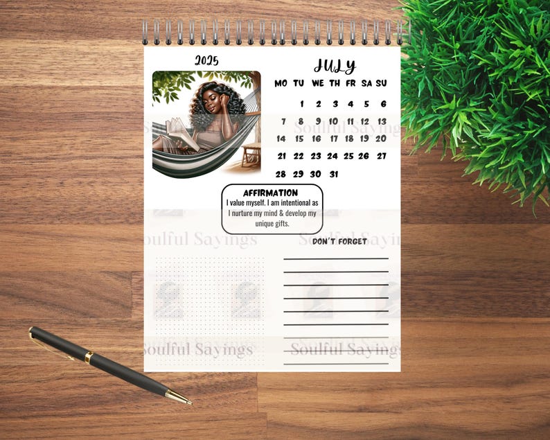 Self Care Sistas 2025 Calendar Empowering Black Womens Wellness