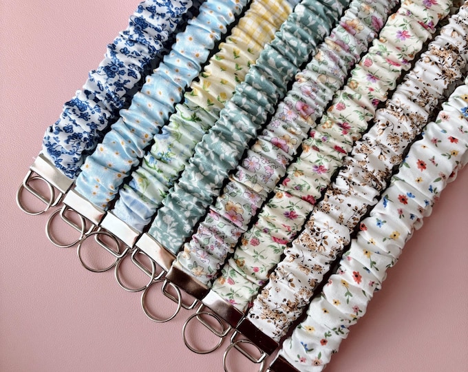 Flower Lanyard | Scrunchie Lanyard | Teacher Lanyard | Pattern Lanyard ...