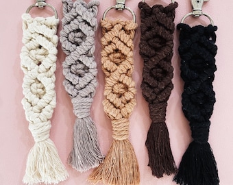 Macrame Keychain | BOHO Macrame Keychain | Gift for Her | Boho Keychain | Braided Keychain | Key Accessories
