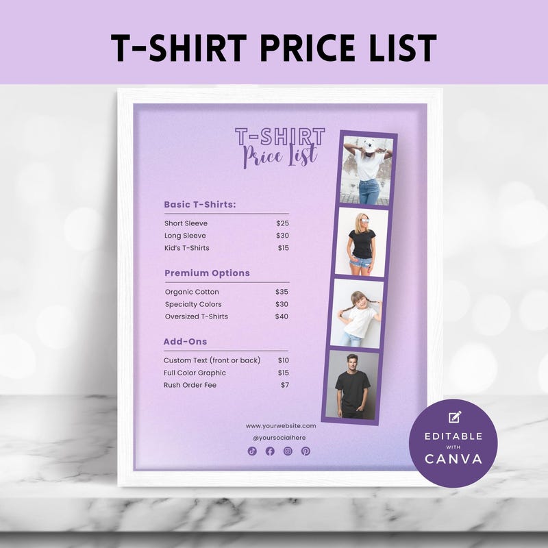 Price List Template Vinyl Etsy Price List Template Vinyl Etsy
