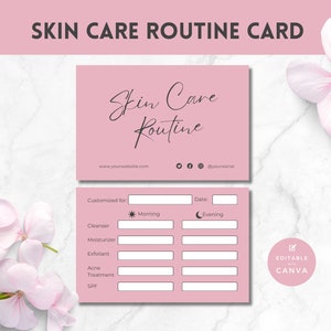 Skin Care Routine, Esthetician Forms, Esthetician Template, Skincare Routine, Skin Care Template, Esthetician Business, Skincare Template