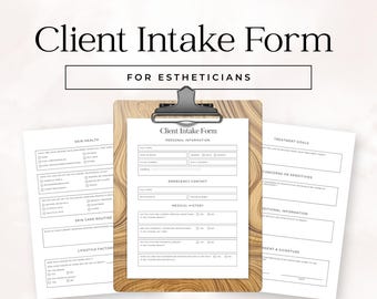 Intakeformulier schoonheidsspecialiste, sjabloon spa-consult (digitale download)