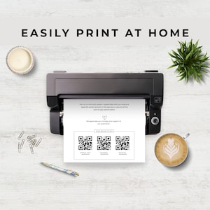 Minimal ink usage printable farm stand signs coming out of a home printer. Designed for easy at-home printing or professional printing.