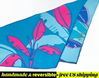 Tropical summer Dog Bandana Pattern Dog Stuff Bandanas for Dogs Puppy Bandana Miami Beach Dog Bandana for Summer Handmade Bandana