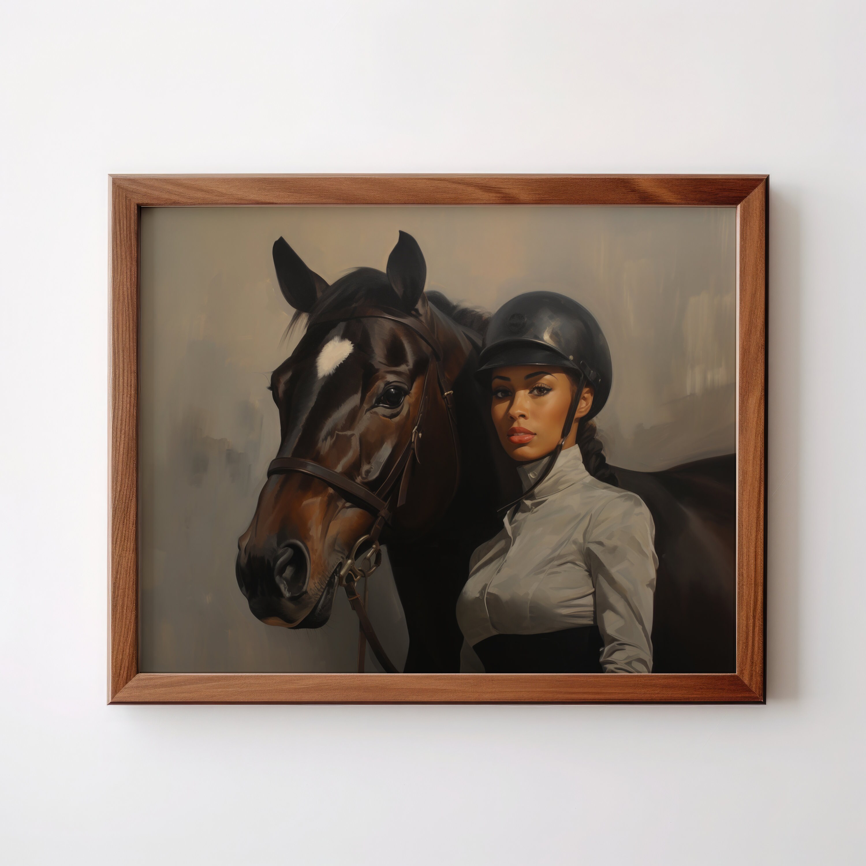 Equestrian Female Horse Rider Horse and Rider Portrait - Etsy