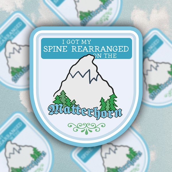 Disney | I Got My Spine Rearranged On Matterhorn | Cute | Funny | Sticker