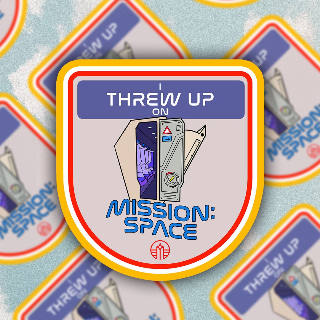 Disney I Threw up on Mission: Space Epcot Cute Funny Sticker Decal - Etsy