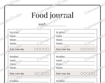 Digital Weekly Calendar Printable Downloadable Etsy
