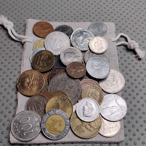 Assorted Real World Coins, 36 ct, foreign coin, multiple denominations, L#WC004