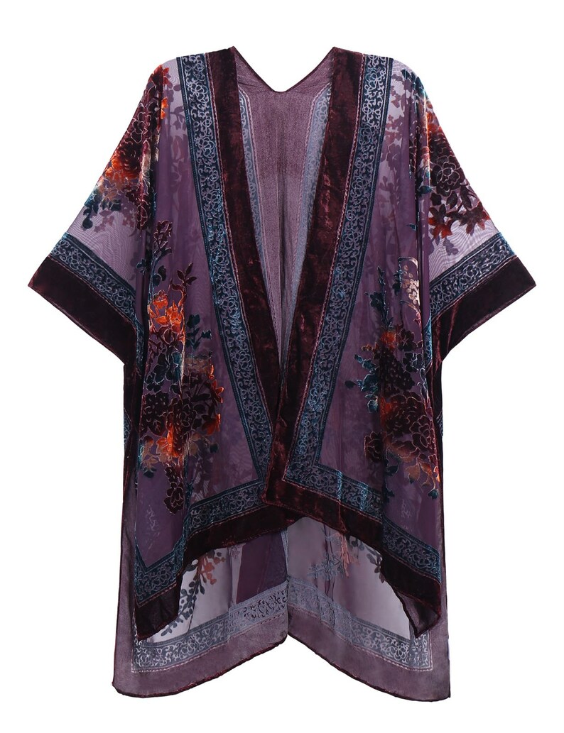 Caught A Vibe Velvet Burnout Duster