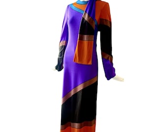 1970s Louis Feraud Silk Jersey Dress