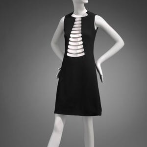 1960s Pierre Cardin Space Age Ribcage Dress