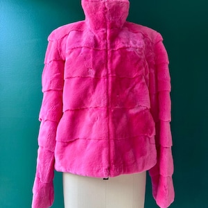 1980s Zandra Rhodes Sheared Mink Fur Jacket