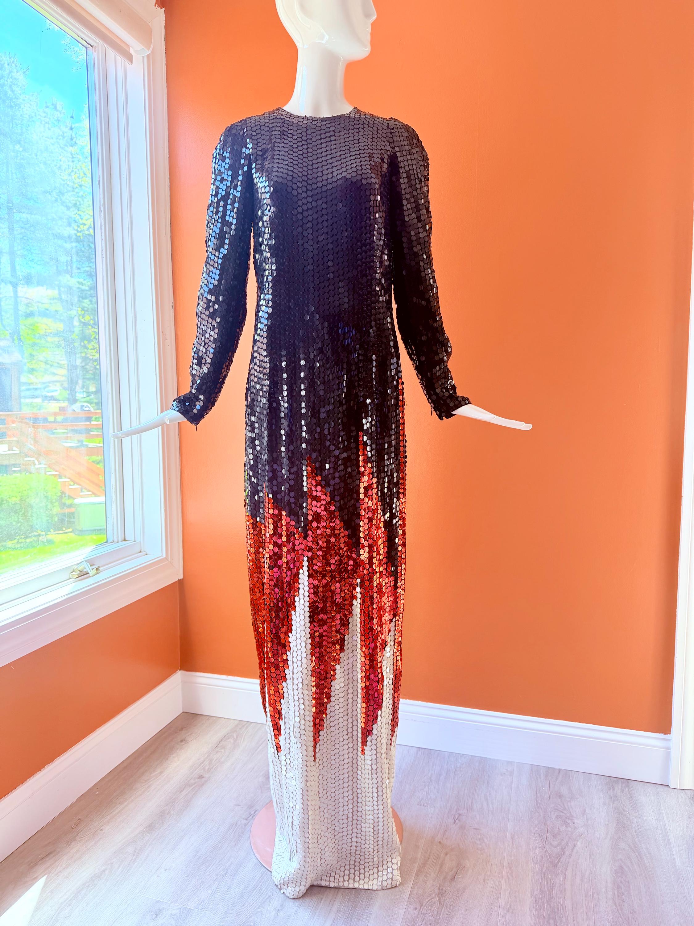 tom ford gold sequin dress Maxi dress