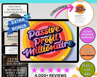 Passive Profit Millionaire Course Vol. 2 | MRR Master Resell Rights For Passive Income Digital Marketing Bundle For Resell | MRR Course