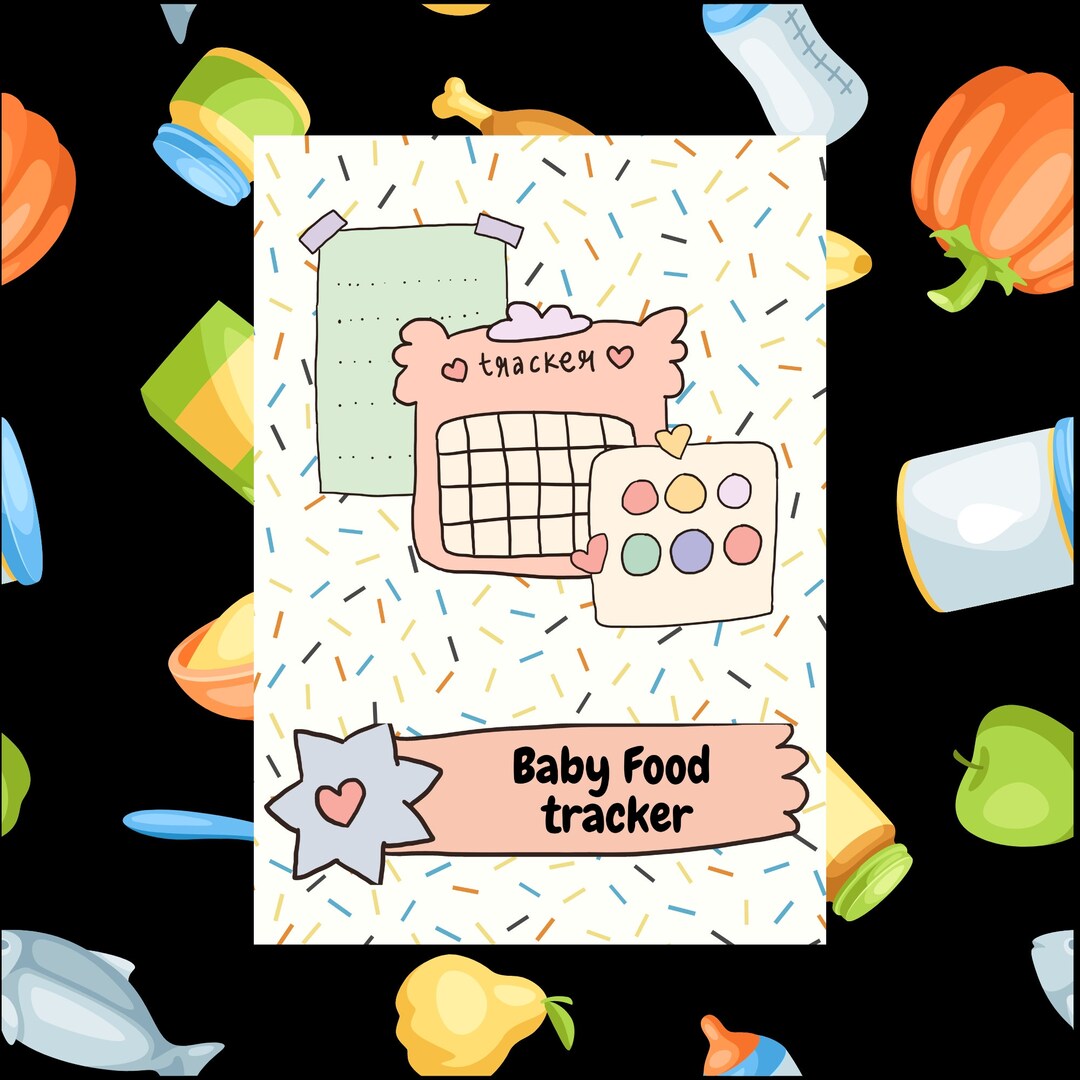 Baby Food Tracker Printable Meal Planner, Food Diary, Daily Log Toddler ...