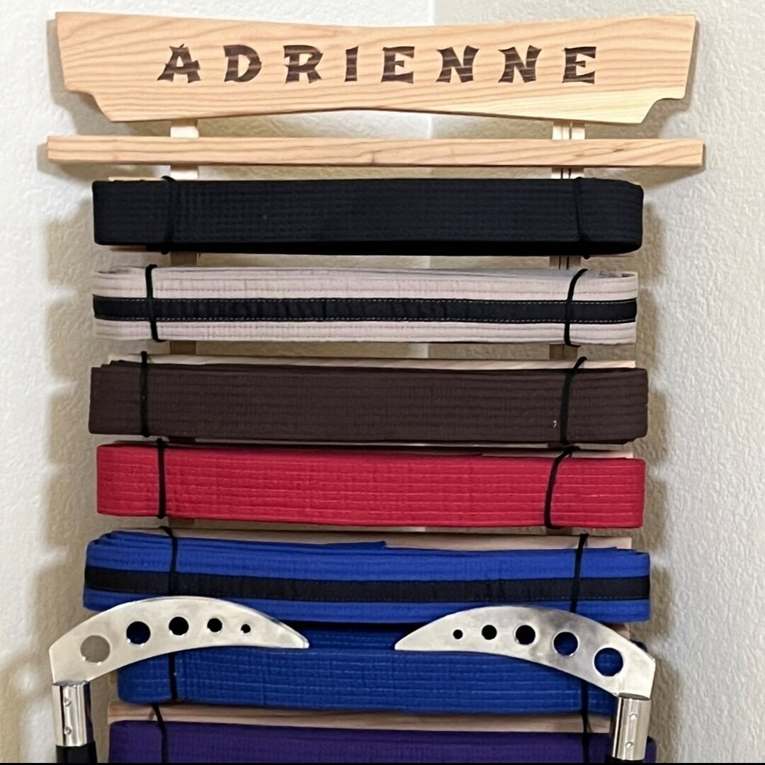 Karate Belt Wall Display Etsy