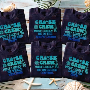 Meest waarschijnlijke cruise BUNDEL, familiecruise PNG's, 12 quotes meest waarschijnlijk op vakantie shirts, cruisebemanning, groepscruise shirts, meidenreis