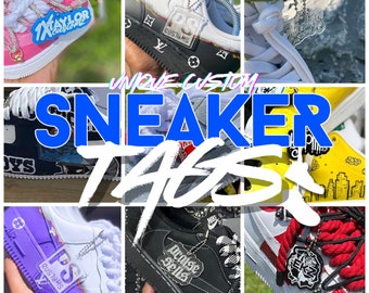 Custom Sneaker Hang Tags - Unique Shoe Accessories - Retro Shoe Label