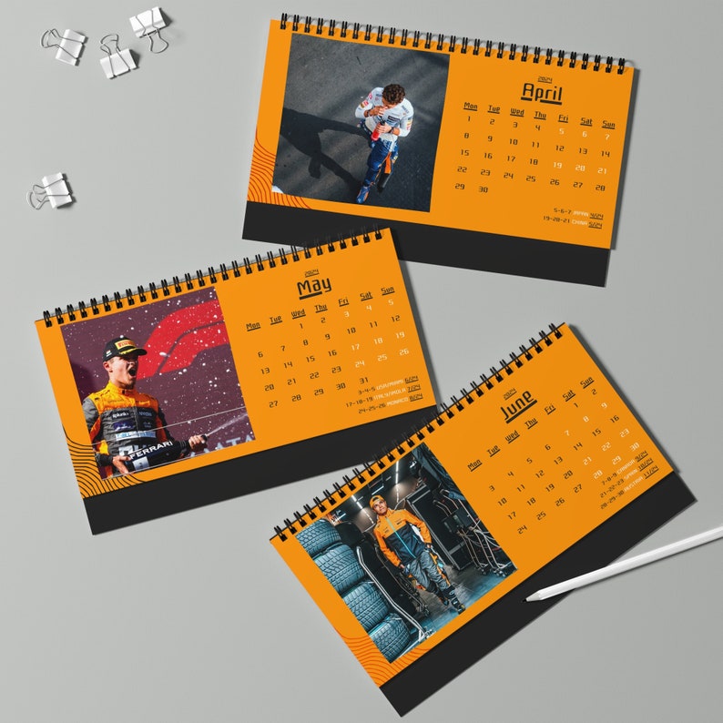 2024 F1 Calendar for Lando Norris Fans Our Calendars Are Etsy Australia