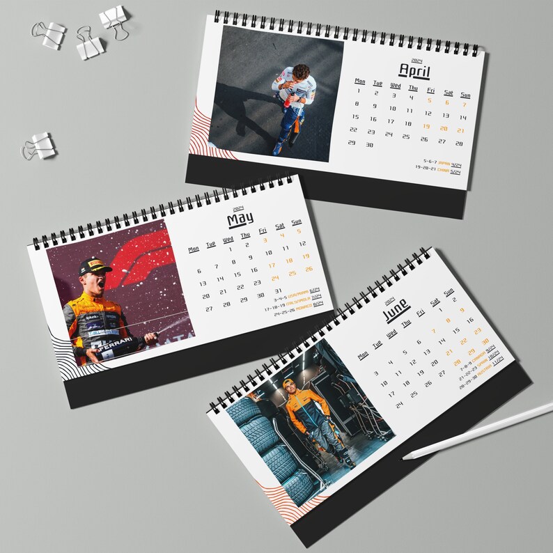 2024 F1 Calendar for Lando Norris Fans Our Calendars Are Etsy Australia